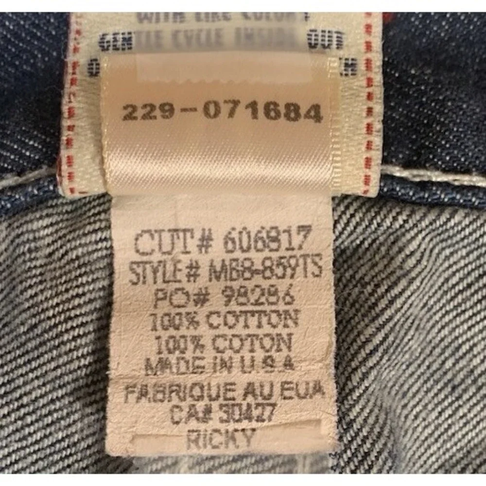 True Religion Jeans Mens Ricky Size 38 X 33 Blue 100% Cotton‎ Made In USA